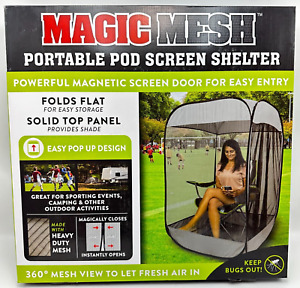 Magic Mesh Portable Screen Shelter Pod Pop Up Sport Camp Tent Magnetic Door NEW