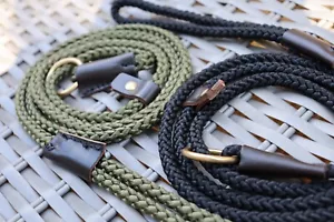 SLIP LEAD FOR DOGS - UK HANDMADE TRADITIONAL GUN DOG SLIP LEAD - 8mm ROPE 1.4m - Picture 1 of 17
