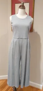 Eileen Fisher Gray Organic Cotton Sleeveless Jumpsuit sz S Petite - Picture 1 of 5