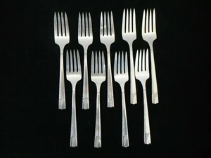 9 tenedores para ensaladas Nobility Caprice plateados - Imagen 1 de 2