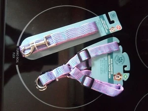 PURPLE Dog PUPPY LARGE Harness & Extra Large Leash (Adjustable) FAST SHIPPING - Picture 1 of 1
