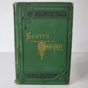 The Poetical Works Of Sir Walter Scott Antique Hardcover T. Y. Corwell Vintage - Picture 1 of 8