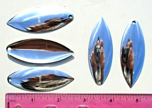 5ct Nickel size #5.5 WILLOWLEAF Spinner Blades Willow Bass Fishing Spinnerbaits - Picture 1 of 4