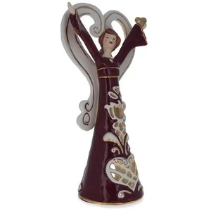 Red Blossom Angel Medium 10 inch Tealight Candle Holder Retired Heather Goldminc - Picture 1 of 1