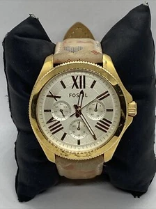 Fossil Cecile AM4620 Women's Beige Leather Analog Dial Quartz Genuine Watch EY92 - Picture 1 of 12