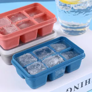 3 Pack Silicone Ice Cube Trays Stackable Easy-Release BPA Free Cocktail Freezer - Picture 1 of 18