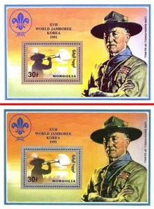 👉 MONGOLIA 1992 SCOUTS 2 S/S (gold & silver) MNH YOU DON'T HAVE IT!!!!!!!!!!!!! - Picture 1 of 2