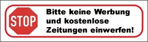 3x Bitte keine Werbung und kostenlose Zeitungen einwerfen, Aufkleber, - Bild 1 von 1