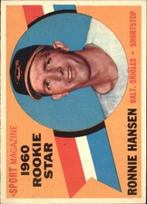 1960 Topps Baltimore Orioles Baseball Card #127 Ron Hansen RS - EX-MT