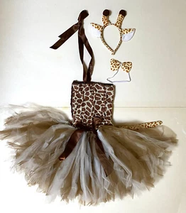 GIRLS CUTE GIRAFFE Tutu Dress Costume. Dance, Party. LARGE  Measurements Below. - Picture 1 of 4