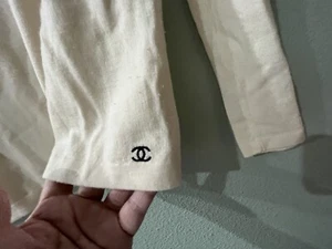 CHANEL 02A RUNWAY CC LOGO LIGHT MINT FINE SOFT WOOL&CASHMERE CLASSIC SWEATER 42 - Picture 1 of 11