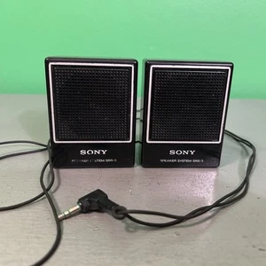 Mini sistema de altavoces estéreo portátil Sony SRS-3 de colección conector de 3,5 mm probado/funciona - Imagen 1 de 11
