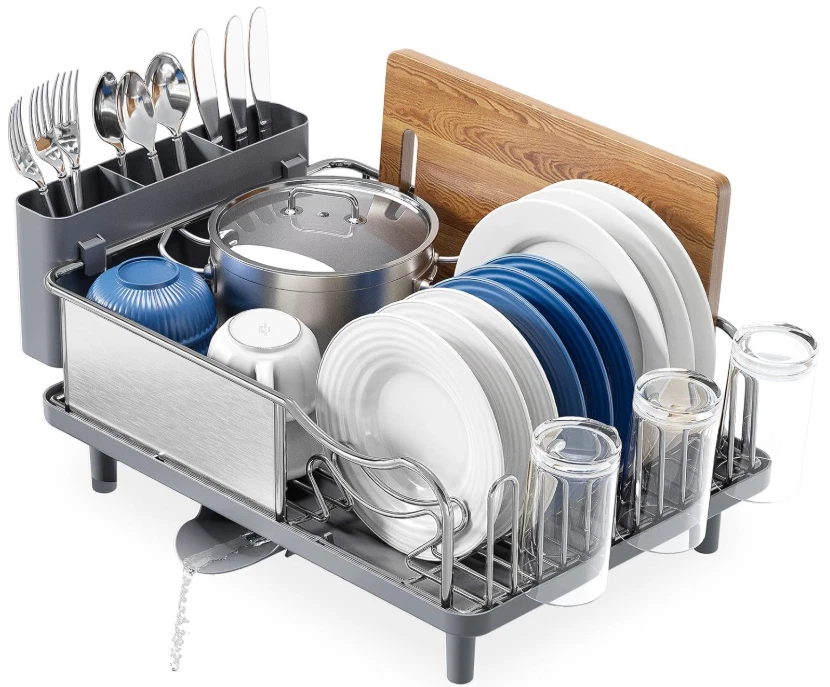 Escurridor Platos Acero 304 Gran Capacidad con Bandeja y Porta Utensilios, Nuevo Foto 1 de 4