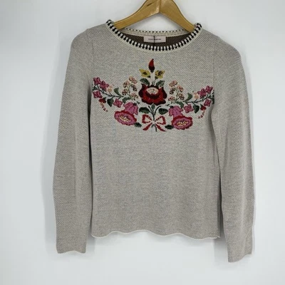 Suéter bordado Aldo Martins Anthropologie leve tamanho pequeno - Imagem 1 de 4