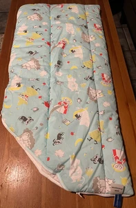 Finlayson MOOMIN Familon Baby Blue 36" x 17 Children's Sleeping Bag Rare HTF - Picture 1 of 12