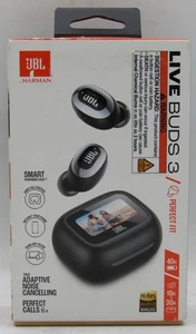 BLACK- JBL LIVE BUDS 3 WIRELESS EARBUDS ANC # - Picture 1 of 6