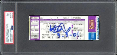 Ichiro Suzuki Auto Signed 3/3/01 Spring Training Ticket Stub PSA 3 Sig PSA/DNA - Image 1 of 2