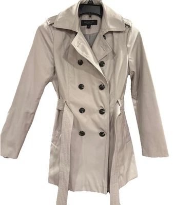 Marc New York Mujer Otoño Gris Gabardina Con Botones  Foto 1 de 4