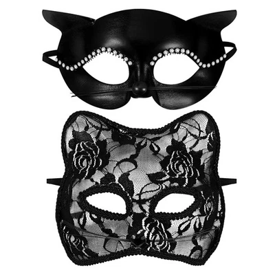 Cat Face Mask for Men Women Halloween Easter Animal Mask Costume Party Accessory - Image 1 of 4