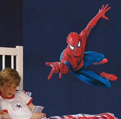 XL 110*90cm SPIDERMAN Wall Stickers Boys Bedroom Mural Wallpaper Art Decor - Image 1 of 4
