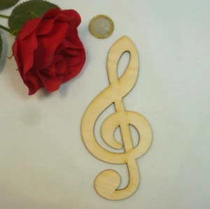 Music key violin key 15 cm music gift birthday wood music notes - Picture 1 of 3