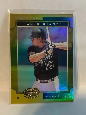 Espejo dorado #35 Jason Giambi 2001 materiales certificados hoja #'d/25 Foto 1 de 2