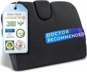 Wedge Seat Cushion for Better Posture - Ergonomic Memory Foam, Chair & Car - Picture 1 of 7