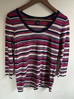Marc by Marc Jacobs REVOLVE Marion Sweater women's S Y2K Colorful  stripe silk - Image 1 of 4