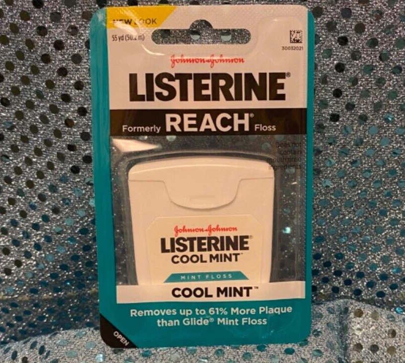 Listerine Reach Cool Mint Floss 55 yds Ea -