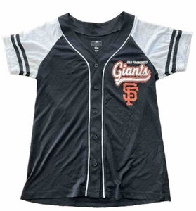 Women Campus Lifestyle San Francisco Giants Black MLB Small Button Up SF Jersey - Picture 1 of 11