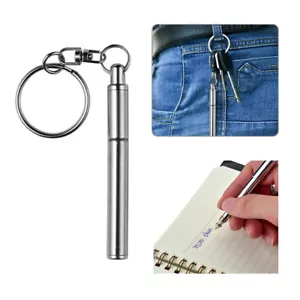 Fine stainless steel mini keychain telescopic pen keychain telescopic pen tool - Picture 1 of 6
