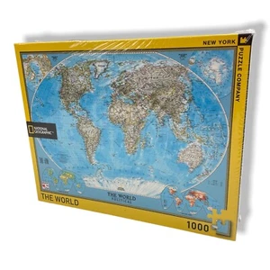 New York Puzzle Co National Geographic The World Political 1000 Piece Jigsaw - Picture 1 of 9