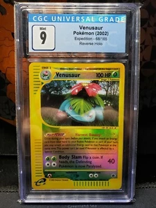Pokémon Venusaur 68/165 Expedition CGC 9 como nuevo holo inverso lector electrónico - Imagen 1 de 2