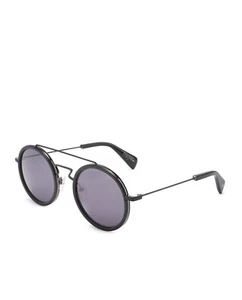 Gafas de sol redondas Yohji Yamamoto YY5010 en negro - totalmente nuevas, PVP £445 - Imagen 1 de 12