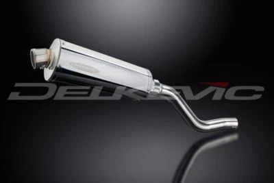 Silenciador ovalado de acero inoxidable Delkevic 14" - escape Kawasaki KLR650 1997-2017 Foto 1 de 3