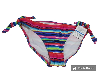 Sz XL NWT $40 Ocean Avenue Swimwear Women's Bikini BOTTOM Rainbow Striped New - Image 1 of 4
