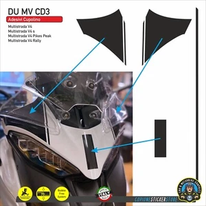 Ducati Multistrada V4 Pikes Peak Windschutzscheibenaufkleber mit Nummer 1 schwarz CD3 - Bild 1 von 1