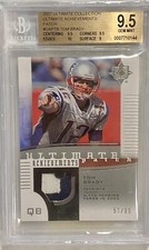 2007 UD ULTIMATE ACHIEVMENTS ~ Tom Brady ~ /99 2 color Patch BGS 9.5 POP 1!!!