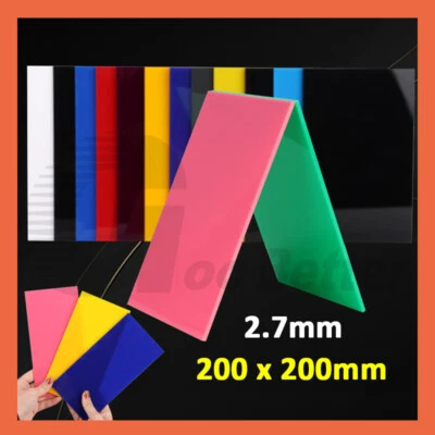 2.7mm Colour Plastic Panel Sheet 200mm*200mm CUT TO SIZE Panels Guard Screen - Image 1 of 4