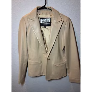 Pelle Studio Wilsons Leather Blazer Jacket Fitted Career Small - Picture 1 of 5