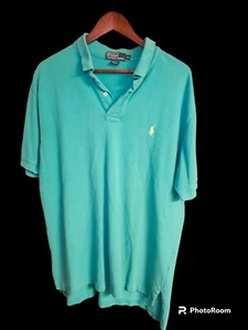 Polo Ralph Lauren LARGE Made In Sri Lanka 100% Baumwolle SS Blau Poloshirt! - Bild 1 von 6