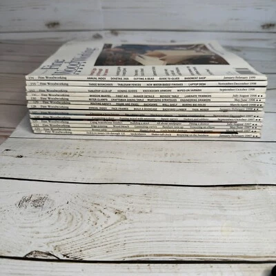 Lot of 13 Fine woodworking Magazines 1997-1998 Taunton Press 122-134 Tools Tips Foto 1 de 4