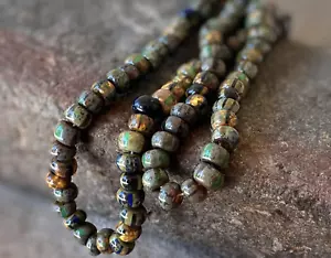 Czech Picasso Aged Multi Color Bugle & Seed Bead Mix Size 6/0 - (2 - 1 ARF) - Picture 1 of 3