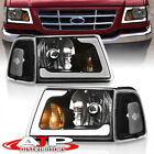 Black OE Style LED DRL Headlights + Clear Corner Lamps For 2001-2011 Ford Ranger