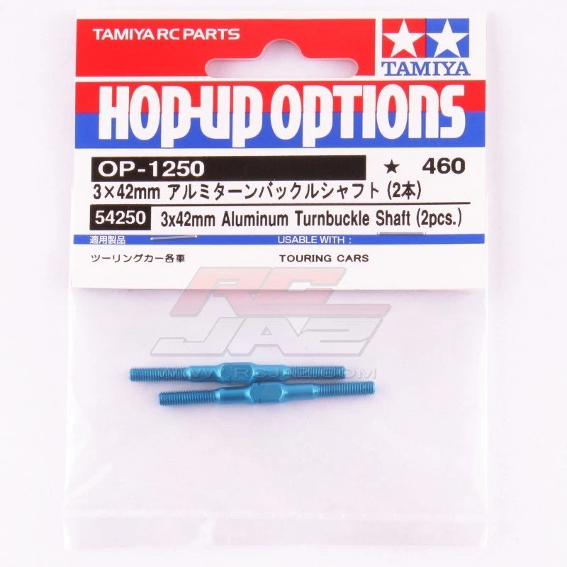 Tamiya 54250 RC Aluminum 3x42mm Turnbuckle Shaft (2pcs) Hop Up OP1250 3mm x 42mm - Image 1 of 1