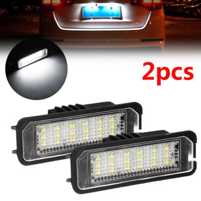 2x LED Number License Plate Light For  Golf 4/5/6 Lupo Polo 9N Passat B6 Leon2 - Image 1 of 4