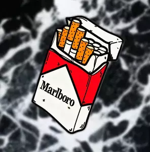 MARLBORO ROSSO Confezione Sigarette Decalcomania - Foto 1 di 5