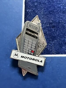 1996 Olympic Pin ~ Motorola Phone ~ Atlanta Olympic Summer Games - Picture 1 of 8