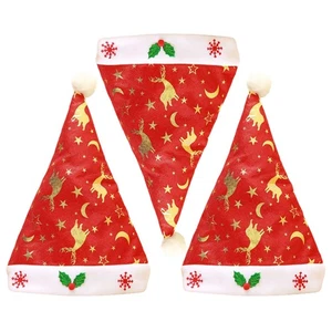 3 Pcs Christmas Hat Decorations Men and Women Holiday Season Santas - Imagen 1 de 11