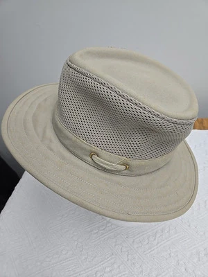 TILLEY Mesh Airflo Bucket Hat SIGNED ALEX TILLY Size 7 3/8 Hidden Pocket Crown - Image 1 of 4